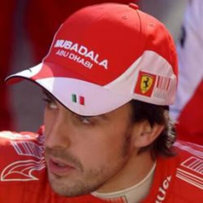 El piloto Fernando Alonso durante su debut con Ferrari.