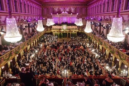 Baile de la Filarmónica de Viena en el Musikverein, el 19 de enero de 2023.