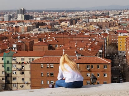 Vista de Madrid desde el parque del Cerro del Tío Pío, en Puente de Vallecas.