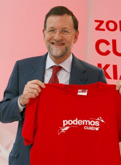 el presidente del PP, Mariano Rajoy, que estuvo  en la <i>zona Cuatro</i>.