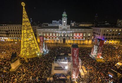Vista general de la Puerta del Sol madrileña.