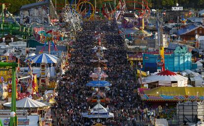 Vista general de la apertura del festival Oktoberfest en Munich (Alemania).