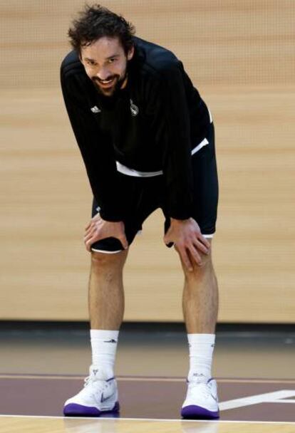 Llull, en el entrenamiento de Valdebebas