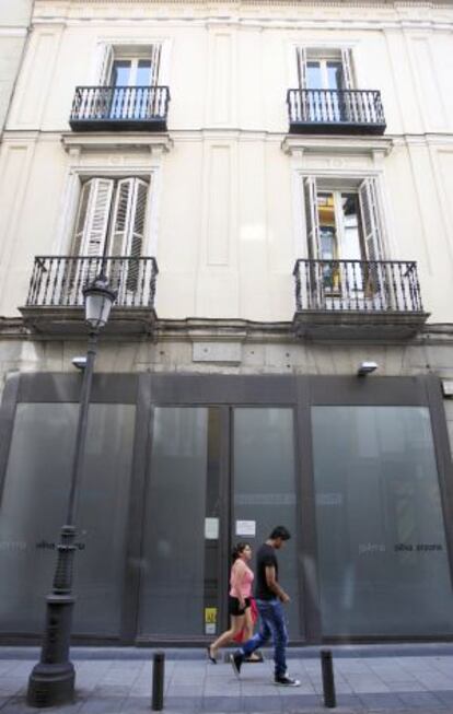 La galería de Oliva Arauna, precintada desde septiembre.