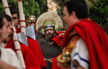 Gladiadores en una representación del festival Tarraco Viva, en Tarragona.