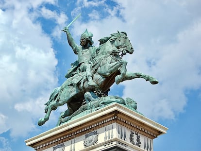 Estatua ecuestre de Vercingétorix, por Berthold, en Clemont-Ferrand