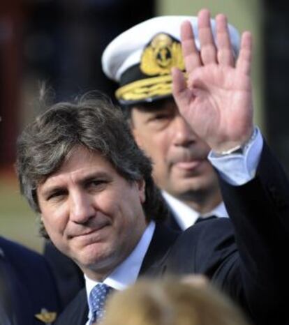 El vicepresidente de Argentina, Amado Boudou, durante un acto en conmemoraci&oacute;n a los soldados caidos en la guerra de Las Malvinas, el pasado 2 de abril.
