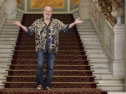 Terry Gilliam en la escalera principal del Liceo.