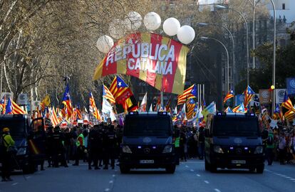 A marcha independentista catalã.