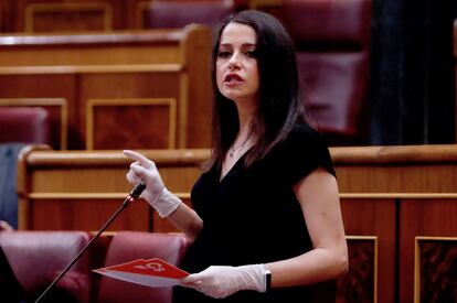 Inés Arrimadas en el Congreso de los Diputados.