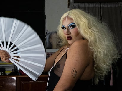 Guatemalan drag queen Andromeda, minutes before attending the ‘Dancing Queer,’ event this June in Guatemala City.