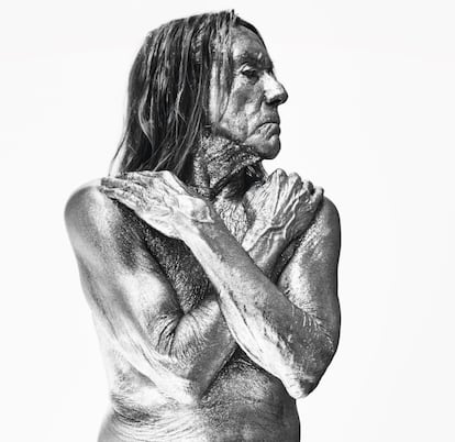 La imagen de Iggy Pop, para el mes de agosto del calendario.