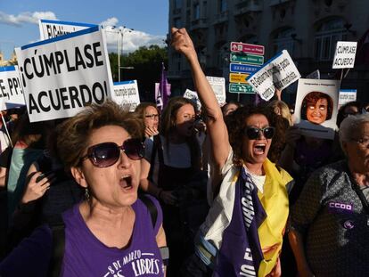 Manifestación en Madrid en septiembre de 2019 en favor del Pacto de Estado contra la Violencia de Género.