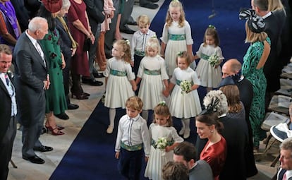 Los pajes y damas de honor de la boda de Eugenia de York y Jack Brooksbank.