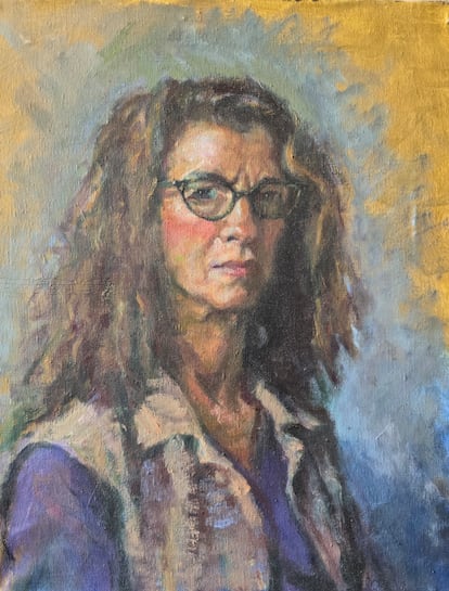 Jane Rosenberg, autorretrato al óleo (realizado durante la pandemia)