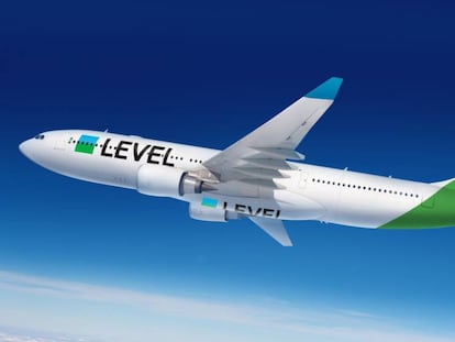 El Airbus con el que operará la nueva marca 'low cost' de IAG, Level.