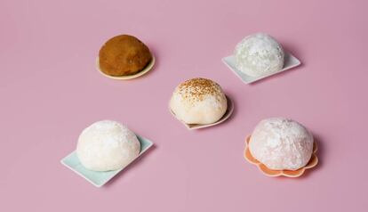 Mochis de diversos sabors de la pastisseria Takashi Ochiai.