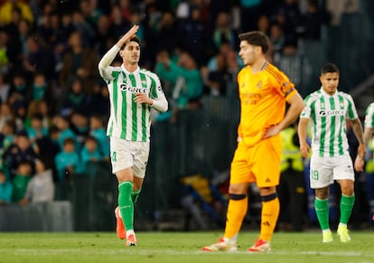 Johnny Cardoso celebra su gol ante el Real Madrid este sbado.