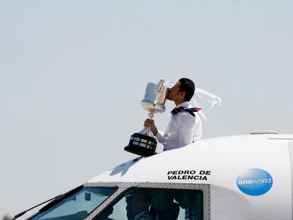 Llegada del sevilla con la copa del Rey