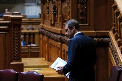El primer ministro portugués Pedro Passos Coelho en una sesión del Parlamento luso, en septiembre de 2014.