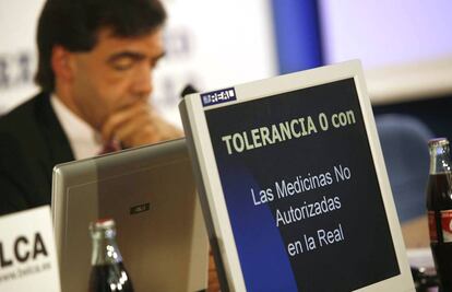 Iñaki Badiola, durante su etapa como presidente de la Real Sociedad en 2008.