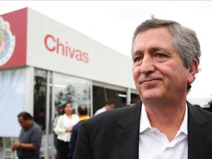 Jorge Vergara durante un evento de Chivas