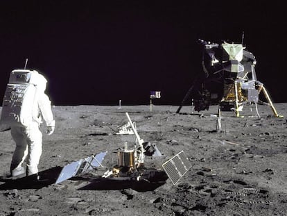 Las imágenes de los astronautas estadounidenses en la Luna son uno de los temas favoritos en las teorías de la conspiración