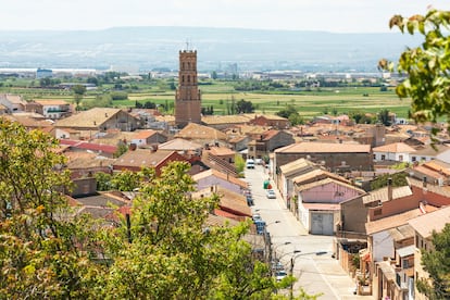 Villamayor de Gállego, Zaragoza, vista desde la ermita de Nuestra Señora del Pueyo.
