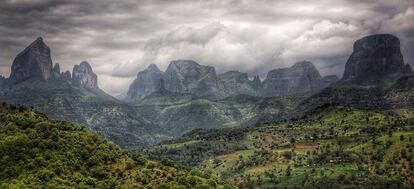 Las montañas Simien, en el norte de Etiopía son de las más altas del continente africano y representan la cuna de la civilizacion etíope.