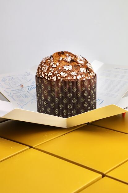 Panettone de chocolate de L'Atelier, Barcelona. Imagen proporcionada por el establecimiento.