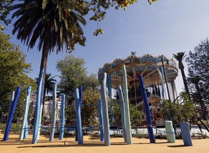 Zona infantil del jardín de Pereda en Santander, remodelado por Fernando Caruncho.