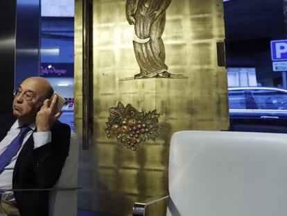 El presidente de la RFET, Miguel D&iacute;az Rom&aacute;n, ayer en un hotel de Madrid.