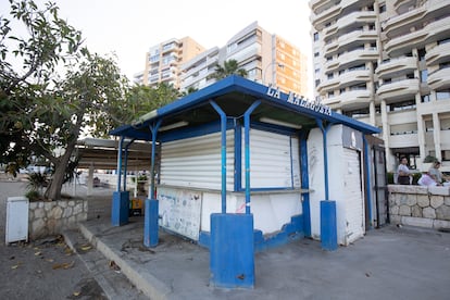 El antiguo chiringuito La Malagueta, similar al chiringuito 'Sicsu' antes de las obras de remodelación.