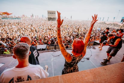 DJ und Produzentin Indira Paganotto beim Monegros Desert Festival 2025, 27. Juli 2025.