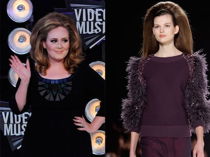 El peinado de Adele sirve de inspiración para el último desfile de Carolina Herrera