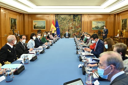 Reunión del Consejo de Seguridad Nacional, presidido por el Rey, el pasado 18 de noviembre en el Palacio de la Zarzuela.