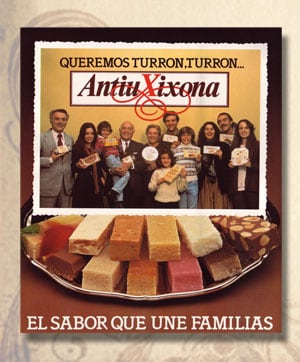 Anuncio de turrones de los años 70 del siglo pasado.