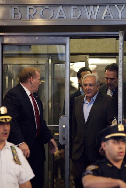 Strauss-Kahn, poco después de salir de prisión.