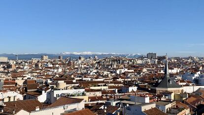 Vista de Madrid desde la Cadena Ser en Gran Vía. 