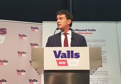 Manuel Valls este lunes en Barcelona.