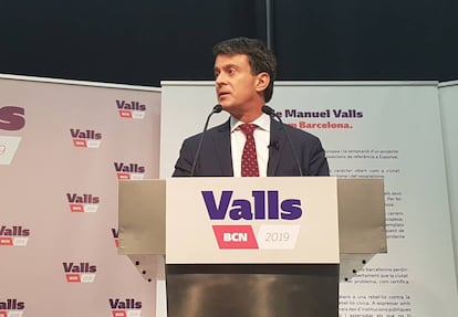 Manuel Valls este lunes en Barcelona.