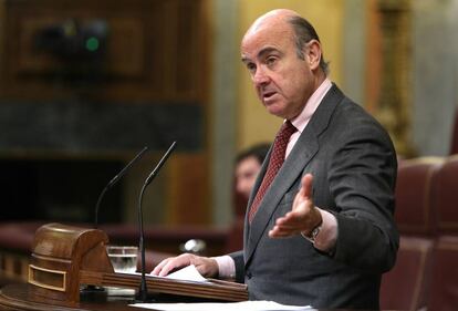 Luis de Guindos en el Congreso de los Diputados