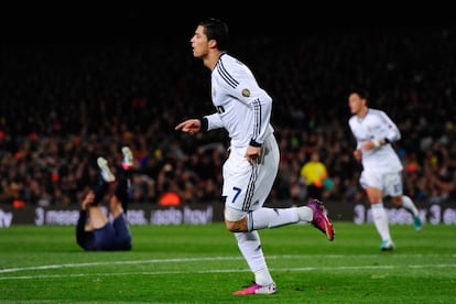 Cristiano Ronaldo celebra su segundo gol.