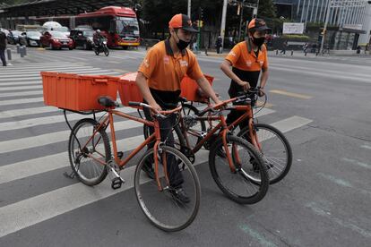 Repartidores de comida en Ciudad de México.