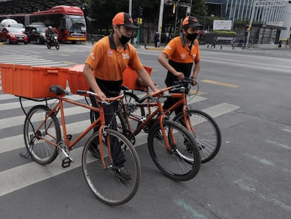 Repartidores de comida en Ciudad de México.