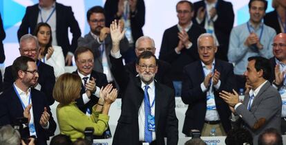 Mariano Rajoy, este domingo, en el congreso del PP.