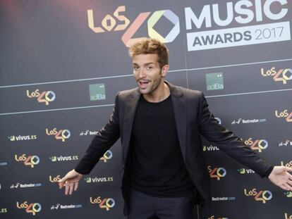 Pablo Albor&aacute;n, en los premios Los 40 Music Award del pasado a&ntilde;o.