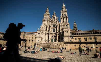 Vista de la plaza del Obradoiro de Santiago de Compostela.