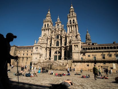 Vista de la plaza del Obradoiro de Santiago de Compostela.