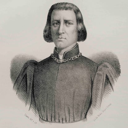 Retrat d'Ausiàs March de Llanta a 'Crónica General de España